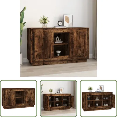 Produktbild von The Living Store Sideboard Räuchereiche 102x35x60 cm Holzwerkstoff