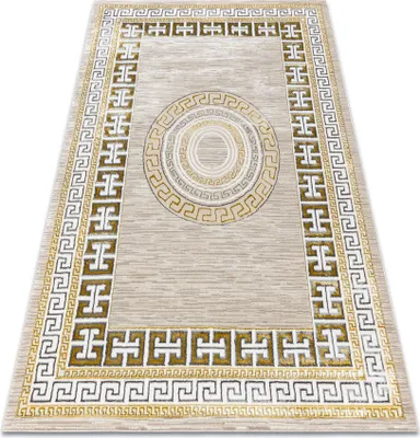 Produktbild von BLISS Z205AZ127 Teppich creme / gold – Rahmen, griechisch, modern, strukturell beige 180x270 cm
