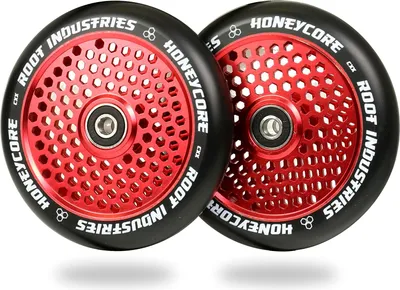 Produktbild von 2 x Root Industries Honeycore Stunt-Scooter Rolle 120mm Rot/PU Schwarz