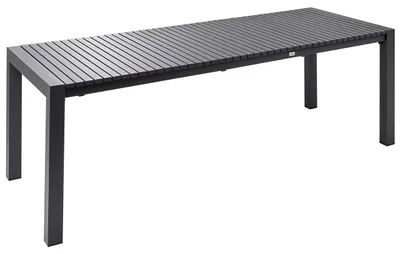 Produktbild von BELIANI Ausziehbarer Gartentisch Dunkelgrau Aluminium Metall 160/220 x 90 cm Rechteckig mit Ausziehfunktion Moderner Stil Outdoor Gartenmöbel