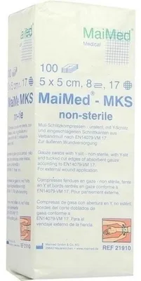 Productafbeelding van Wondkompressen, 5x5 cm, 8 stuks, niet steriel, 100 stuks