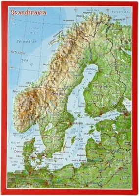 Produktbild von Reliefpostkarte Skandinavien