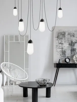 Produktbild von Nova Luce BLAKY Pendelleuchte E14 5-fach Schwarz 170x13x300cm dimmbar 9092826