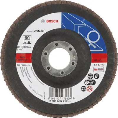 Zdjęcie produktu dla Bosch 2 608 606 717, Tarcza tnąca, Metal, Bosch, 2,22 cm, 12,5 cm, 80 m/s