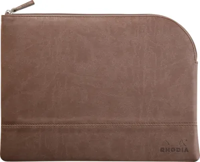 Produktbild von Rhodia Etui Kunstleder Reißverschluss, 21x28 cm Schokoladenbraun 116724C