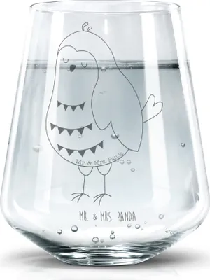 Produktbild von Mr. & Mrs. Panda Glas Eule Zufrieden - Transparent - Geschenk, Tumbler, Trinkglas, Wasserglas, Romantisch, Müde, Trinkgefäß, glücklich, Owl