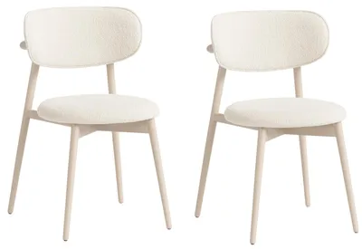 Produktbild von Stilvolle Weiße Küchenstühle Weiße Esszimmer Stühle 2x Lehnstühle