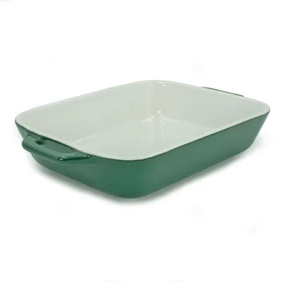 Produktbild von Intirilife Auflaufform Backform in Rot mit 26 x 17 x 5 cm Größe Multifunktional Porzellan - Für den täglichen Gebrauch in der Küche ob Zuhause im Restaurant Hotel oder für eine Party