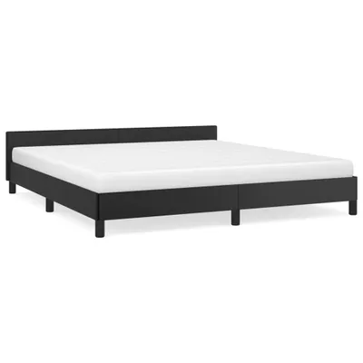 Produktbild von Bettgestell mit Kopfteil ohne Matratze Schwarz 160x200 cm
