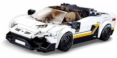 Productafbeelding van Sluban Model Bouwstenen M38-B0957, witte Italiaanse sportauto