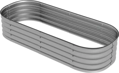 Produktbild von Hochbeet Metall Pflanzkasten 150 x 62 x 30 cm Gemüsebeet DIY Blumenkasten mit offenem Boden für Garten Balkon Kräuterbeet Silber
