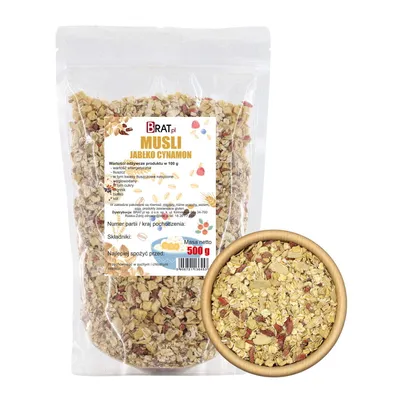 Obrázek produktu pro Jablečno-skořicové müsli 500g Brat.pl