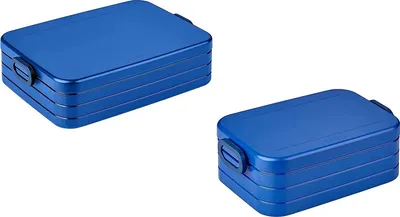 Produktbild von Mepal 2-tlg Take a Break Set – Vivid Blue – Groß/Klein – Lunchbox mit Trennwand – ideal für Mealprep – spülmaschinenfest, ABS