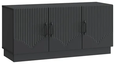 Obrázok produktu pre vidaXL TV stolík, čierny, 99 x 34,5 x 47 cm, drevotrieska