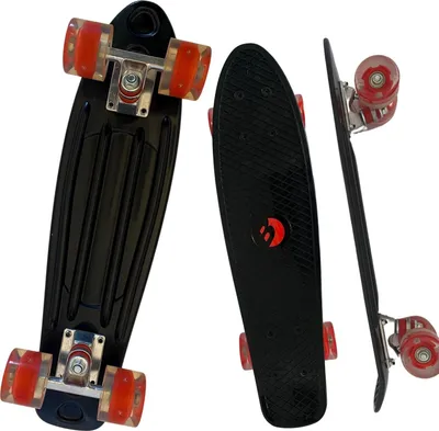 Produktbild von Best Sporting 30345 PP - Skateboard Schwarz LED Retroboard