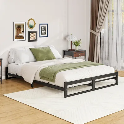 Produktbild von Metallbett 140 x 200 cm, Lattenrost, 16 cm Stauraum, Gästebett