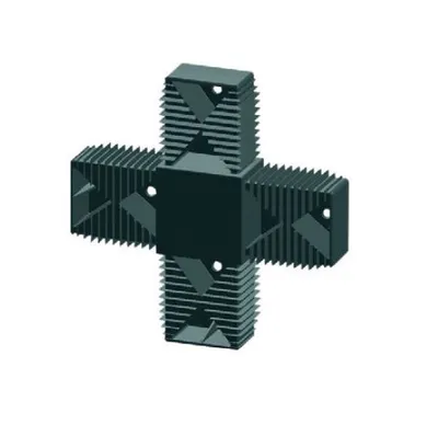 Produktbild von beko Zubehör für System 40/60 pressblank TERRASYS X-Verbinder Kunststoff schwarz 505 46 904