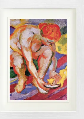 Produktbild von Franz Marc Gerahmtes Bild Mit Edlem Passepartout | Wand-Bilder | Im Bilderrahmen - Akt Mit Katze, 1910 (40 x 30 cm)