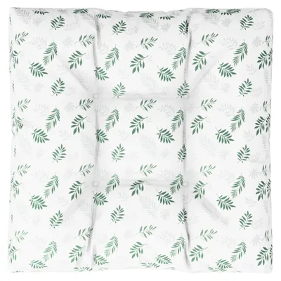 Produktbild von vidaXL Palettenkissen Blattmuster 80x80x12 cm Stoff