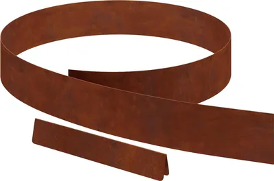 Image de Bordure de Pelouse 4 pcs Rouillé 450 x 0,05 x 10 cm