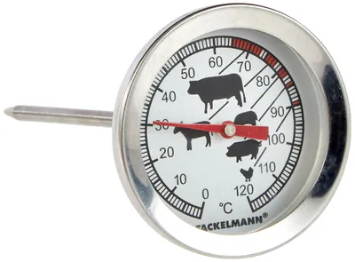 Bratenthermometer aus Edelstahl, 11 cm, analog
