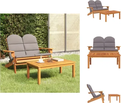 Produktbild von vidaXL 2-tlg. Garten-Lounge-Set Adirondack Massivholz Akazie - Gartenmöbel-Sets