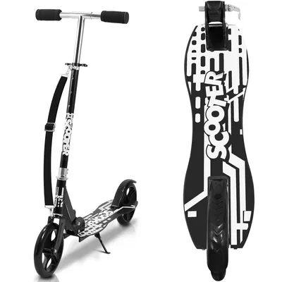 Produktbild von Jopassy Kinderroller Tretroller Cityroller Kickscooter Kinderscooter Klappbar Scooter Höhenverstellbar Schwarz