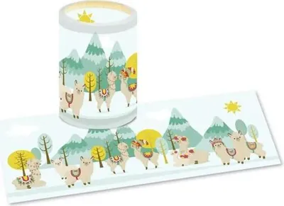 Produktbild von Laternenzuschnitte 115g/qm 20x50cm VE=25 Blatt Lama