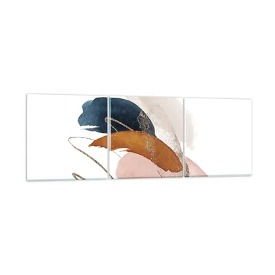 Produktbild von Bilder auf glas - 3 Teile - Die Farben Abstraktion Stück - 120x40cm - Glasbilder - Wandbilder - Bilder - Wanddekoration aus Glas - Glas Bilder - Wandbild auf Glas - GCA120x40-5100