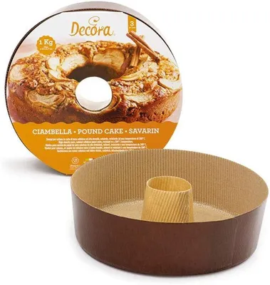 Produktbild von Tulpenförmige Backformen für Backpapier – Set mit 3 Stück – Braun – 22 cm