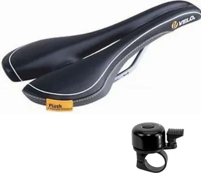 Produktbild von Velo Plush Airchannel Comp Speedflex Rennradsattel MTB Fahrrad - Sattel inkl. Fahrradklingel