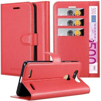 Obrázek produktu pro Cadorabo Case for ZTE Blade V8 MINI Protective Case in Red Pouzdro na mobilní telefon s magnetickým zavíráním