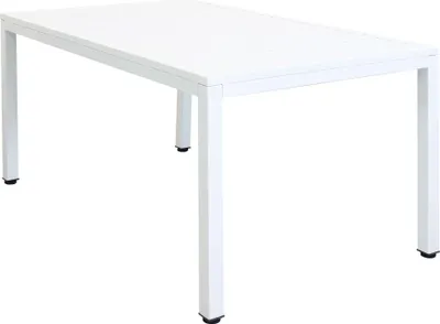 Immagine prodotto di Milani Home - Tavolo Rettangolare Fisso In Alluminio Bianco 150x90 Da Esterno Giardino, Per Ristorante Agriturismo Albergo Hotel - Bianco