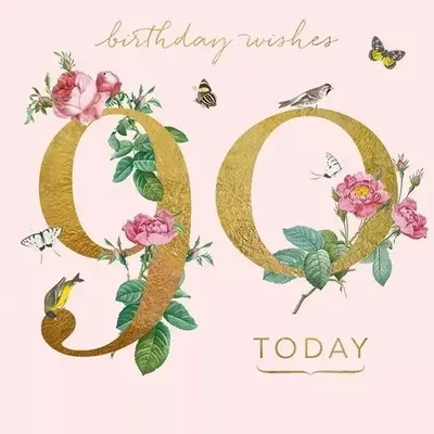 Produktbild von Quadratische Karte mit Umschlag „90. Geburtstag“ – Museen & Galerien