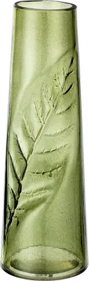 Zdjęcie produktu dla GILDE Vase, konisch, "Blatt", Blattmotiv, Glas, grün, , H. 29,5 cm, D. 10 cm 50436