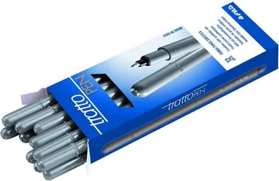 Zdjęcie produktu dla Tratto Pen, Szary, Drobny, Szary, Okrągły, Atrament na bazie wody, 1 mm