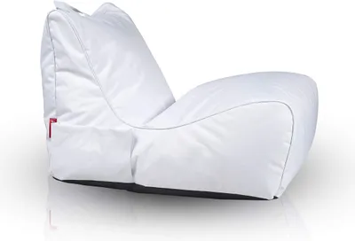 Produktbild von Ecopuf, Flavio, Sitzsack Pouf, Sack Poufsessel Pufsack, mit Seitentasche, Weiß Nc3