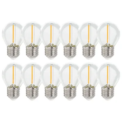 Produktbild von 12 x Spectrum LED Filament P45 Tropfen 1W E27 klar 60lm warmweiß 2700K