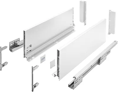 Produktbild von GTV Schubladensystem AXIS PRO, Schubkastengarnitur mit Vollauszug und integriete Dämpfung, Weiss, Belastbarkeit bis 40 kg, Soft-Close, Den freien Zugang, Breite: 550 mm, Höhe: 168 mm