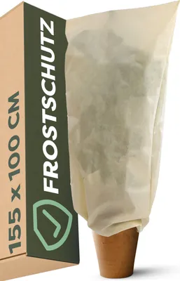 Obrázek produktu pro Zimní ochrana rostlin 155 x 100 cm - Silný materiál - S úložným vakem - Omyvatelný - Odolný proti roztržení
