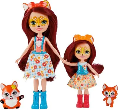 Immagine prodotto di Mattel, Enchantimals Felicity Fox + Little Sister, marrone