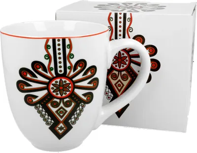 Produktbild von DUO ETNO 25552 XXL Becher 1000 ml RURAL ORNAMENT New Bone China Porzellan