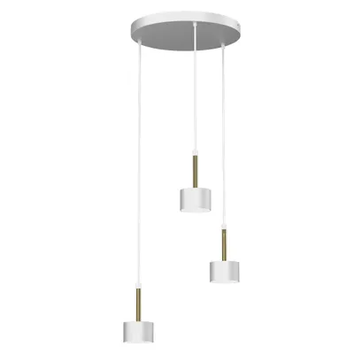 Zdjęcie produktu dla Lampa wisząca żyrandol Milagro ARENA MLP7756 biel / złoto