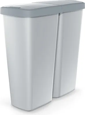 Immagine prodotto di MONZANA® Cestino per Rifiuti 50L 2 Scomparti Apertura a Pressione Separazione dei Rifiuti Riciclaggio Bidone Spazzatura Raccolta Differenziata