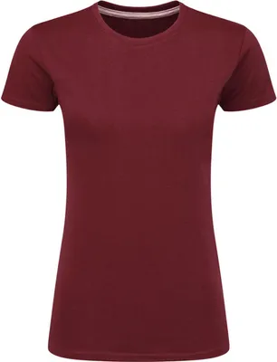 Produktbild von SG SGTee F | Ladies' Perfect Print Tagless Tee - Damen T-Shirt - Farbe: Burgundy - Größe: M