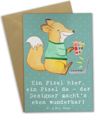 Produktbild von Mr. & Mrs. Panda babykarte Designer Pixel Kunst - Meeresbrise - Geschenk, Gestaltung, Berufsalltag, Spruch, osterkarte, hochzeitskarten, weihnachtskarten, Berufspassion