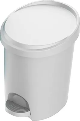 Image de Poubelle à Pédale Stepy 6l Blanc - Eda