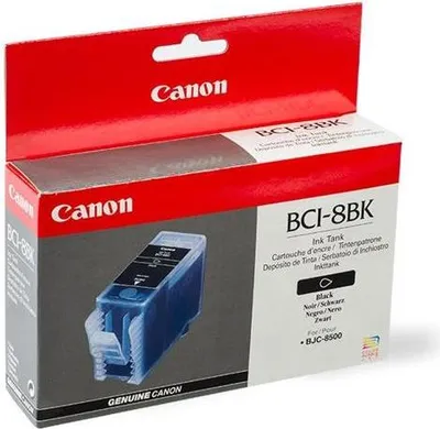Obrázok produktu pre Canon BCI-8BK, Čierna, Atrament na pigmentovej báze, 1 kusov