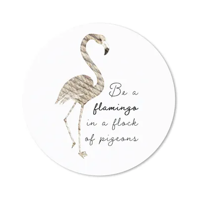Produktbild von MuchoWow® Mauspad Mousepad Flamingo - Vogel - Linie 40x40 cm - Mousepads - Maus Mat - Pad - Mausunterlage - Schreibtisch Accessoires