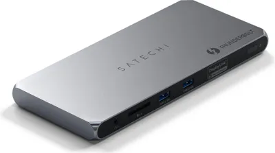 Image de Satechi Thunderbolt 4 Docking Station avec DisplayLink – Compatibilité universelle – Design compact et portable – Jusqu'à 8K à 30Hz sur Windows